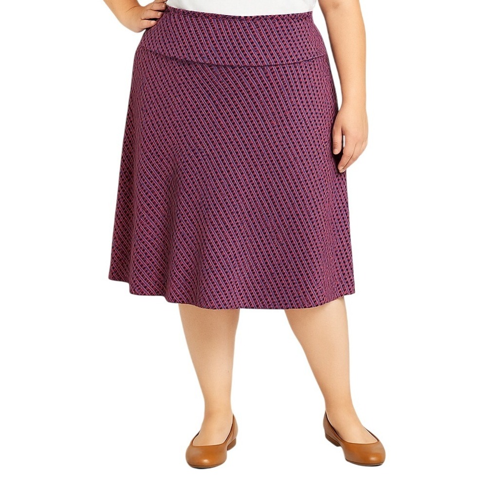 LulaRoe Skirt Plus Size 3XL‎ Azure Midi Geometric Comfortable Abstract Relaxed
